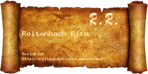 Reitenbach Rita névjegykártya